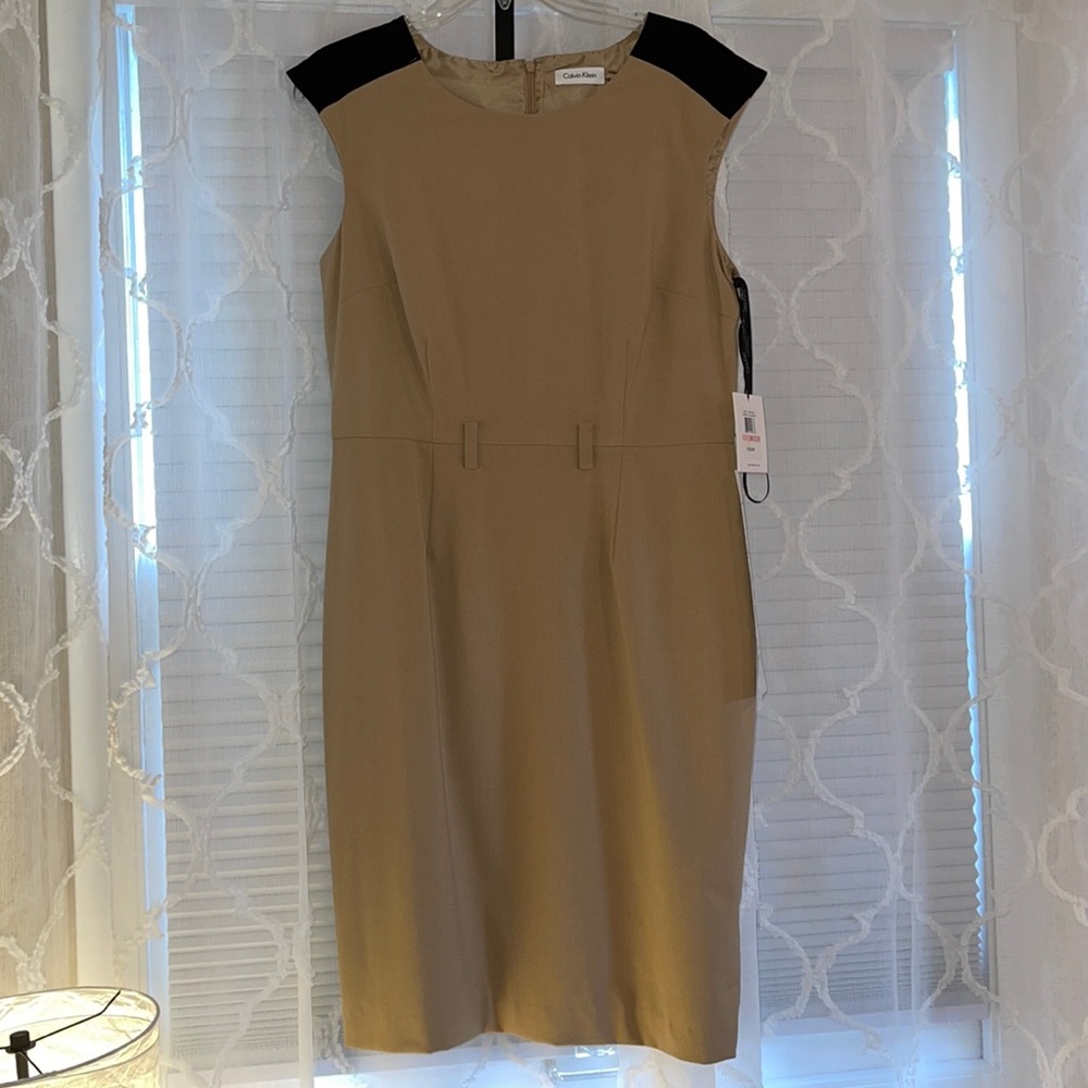NWT CALVIN KLEIN SHIFT DRESS SZ 10 with belt